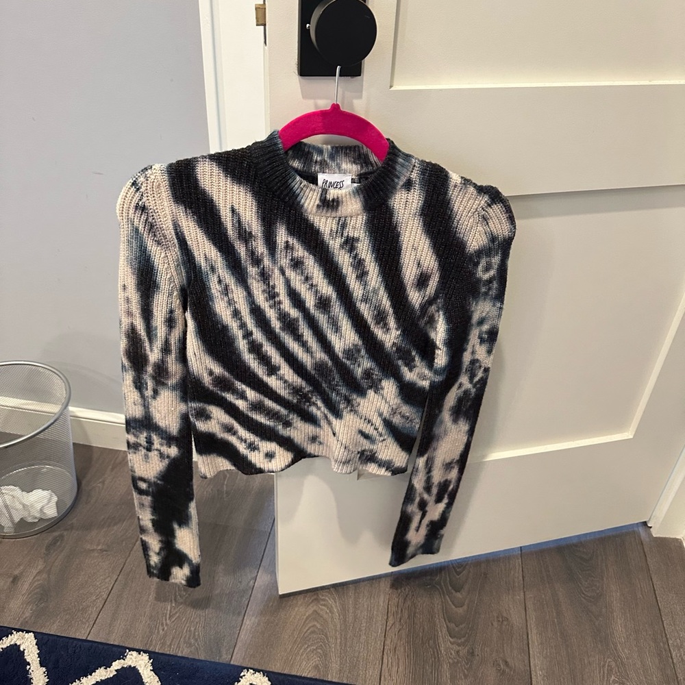 Princess Polly Janie Tye dye knit cropped sweater size S/M